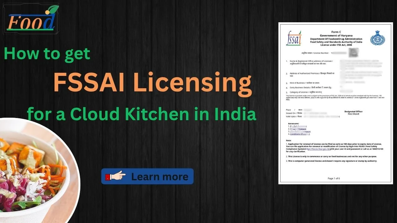 FSSAI License for Cloud Kitchen