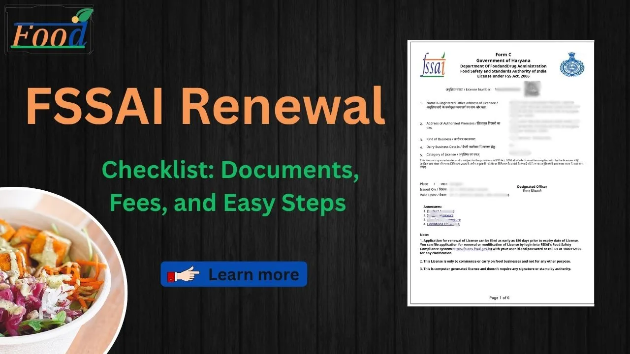 FSSAI Renewal Checklist